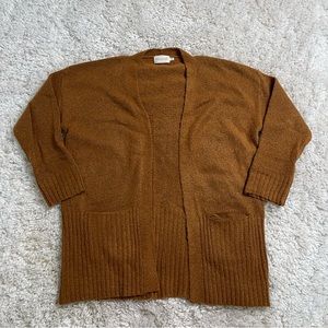 Dreamers Cardigan Sweater Size Small Solid Brown Casual